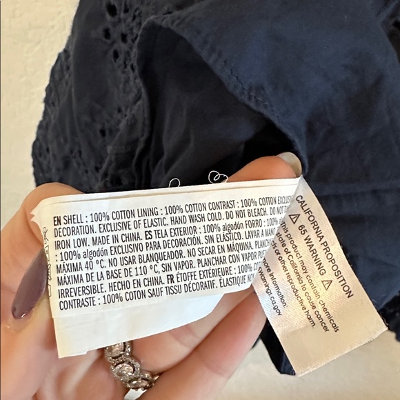 Tuckernuck Hyacinth House Navy Marshall Eyelet Maxi Dress Size M - Picture 5 of 5